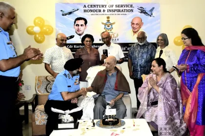 Indian Air Force Celebrates 100th Birthday of Veteran Wing Commander Kurien Verghese, Commissioned on India’s First Republic Day