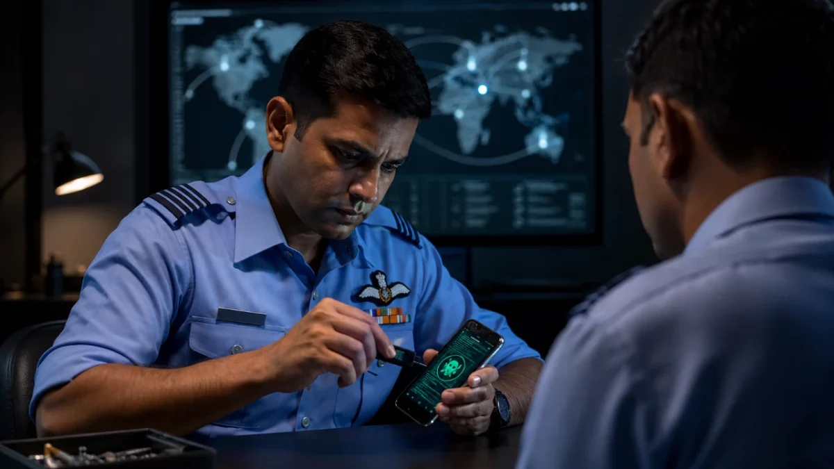 Wing Commander Allegedly Installed Spyware on Fellow IAF Officers Phone in Espionage Case