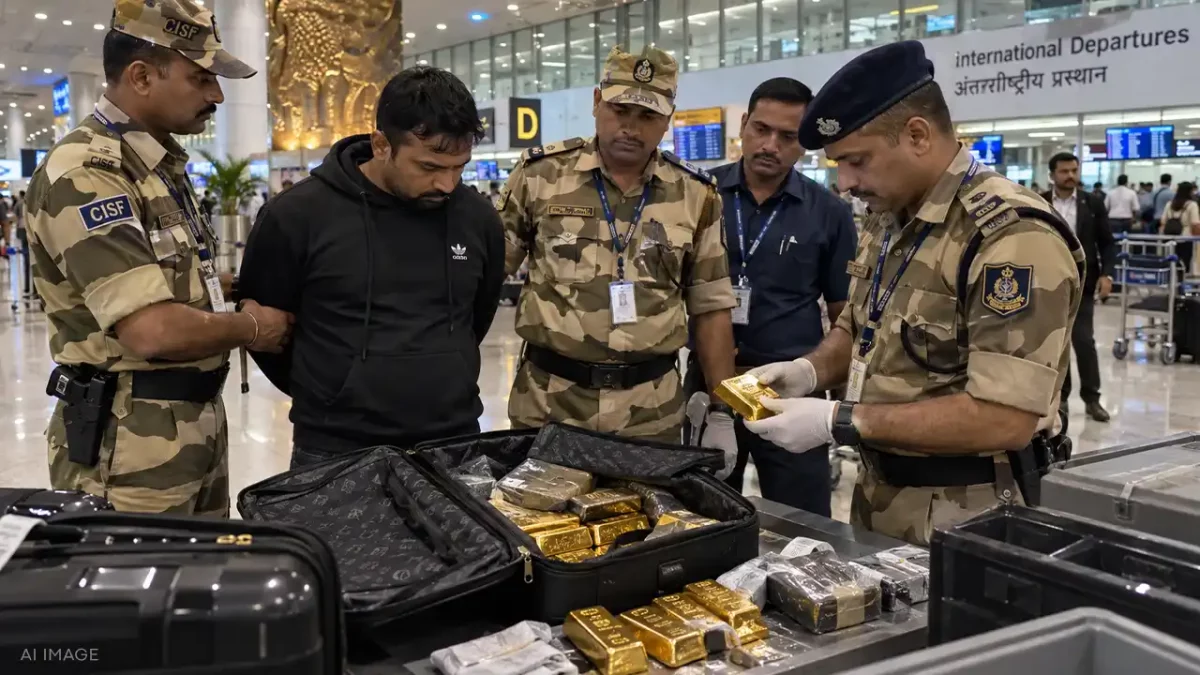 CISF Foils ₹2.4 Crore Gold Smuggling Attempt at Delhi Airport