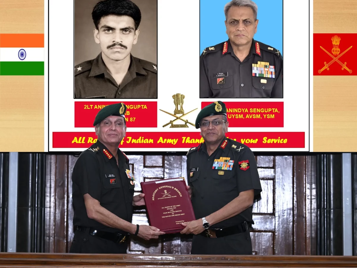 Gen Dhiraj Seth with Lt Gen Sengupta