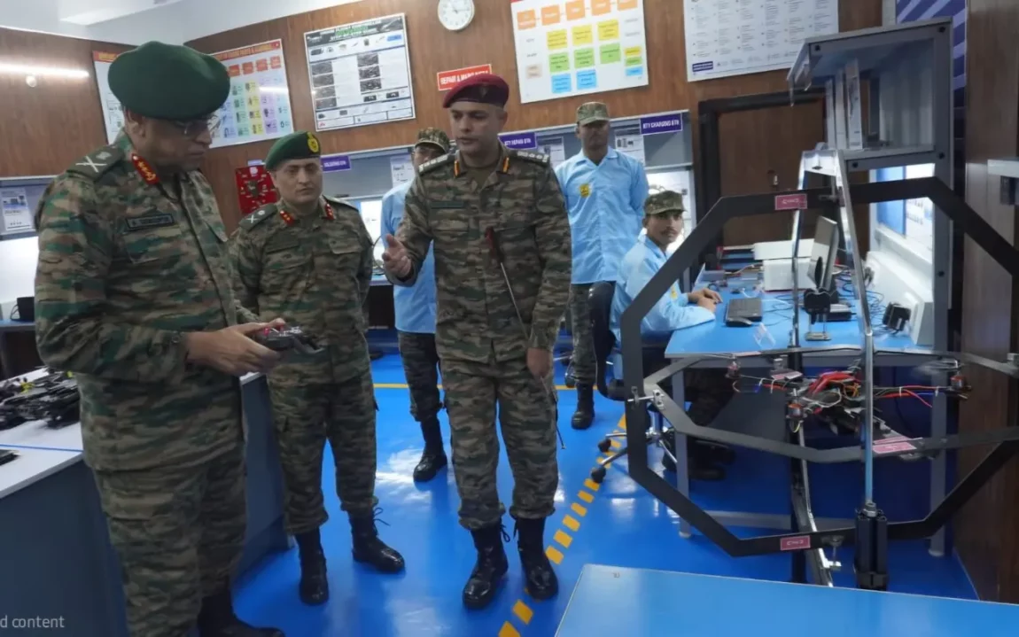 Lt Gen Anindya Sengupta Reviewing