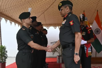 Lt Gen Anindya Sengupta Shaking Hands