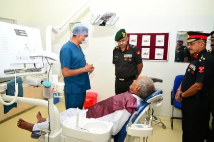Lt Gen Balakrishnan Jayan Reviewing