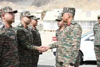 Lt Gen Madanraj Pande Reviews Operational Readiness in Ladakh