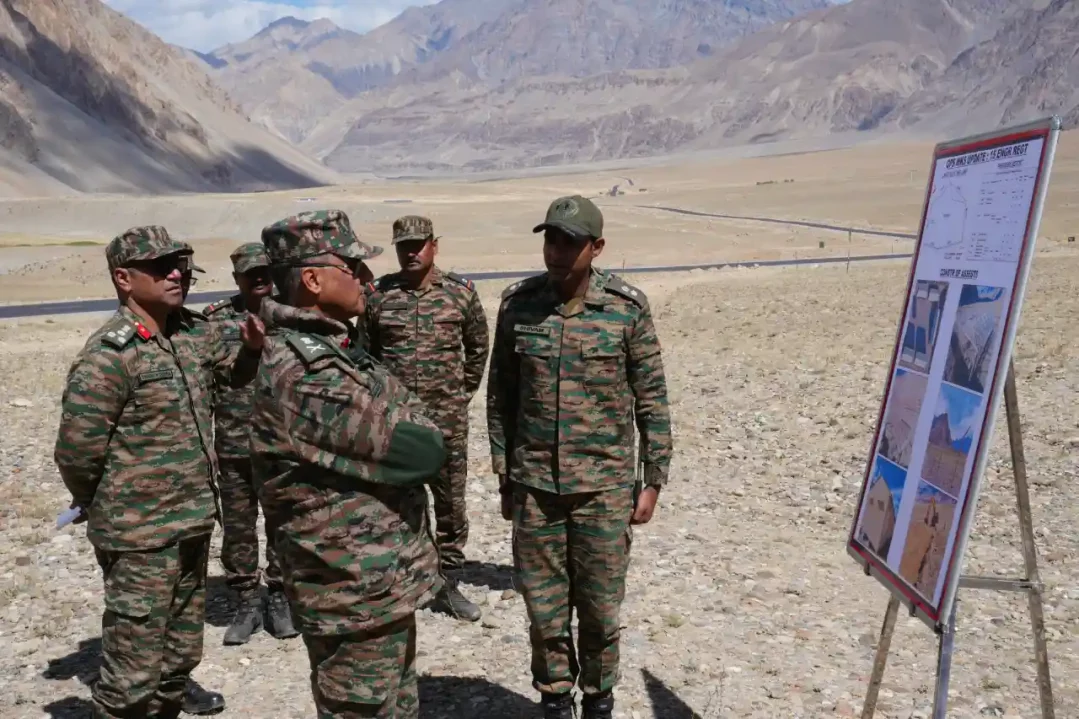 Lt Gen Madanraj Pande Reviewing
