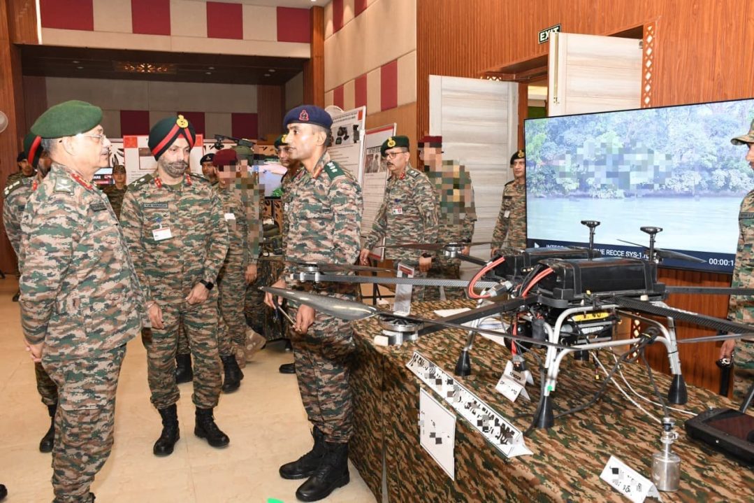 Lt Gen Pushpendra Singh Reviewing