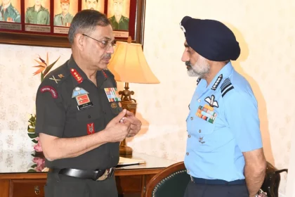 Lt Gen Pushpendra Singh and Air Chief Marshal AP Singh