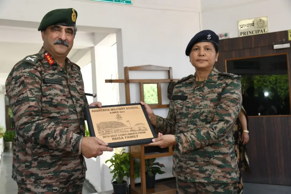 Lt Gen Rajesh Pushkar Visits Rashtriya Military School Ajmer