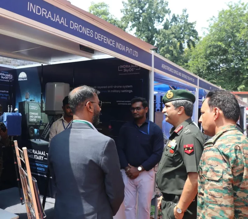 Lt Gen Rajesh Pushkar Reviewing Drones
