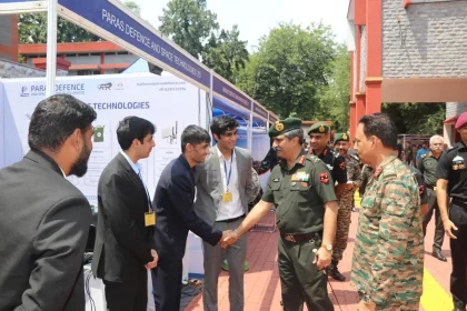 Lt Gen Rajesh Pushkar Shaking Hands