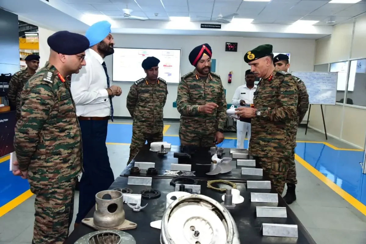 Maj Gen MA Shaik Reviewing