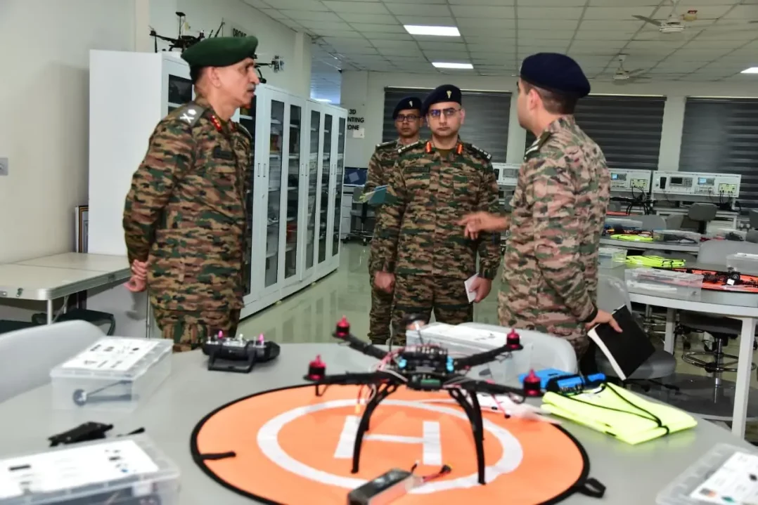 Maj Gen MA Shaik Reviewing Drone