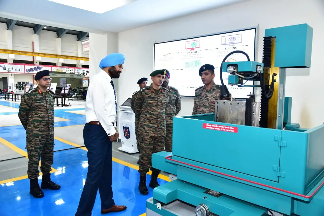 Maj Gen Shaik Reviewing Equipment