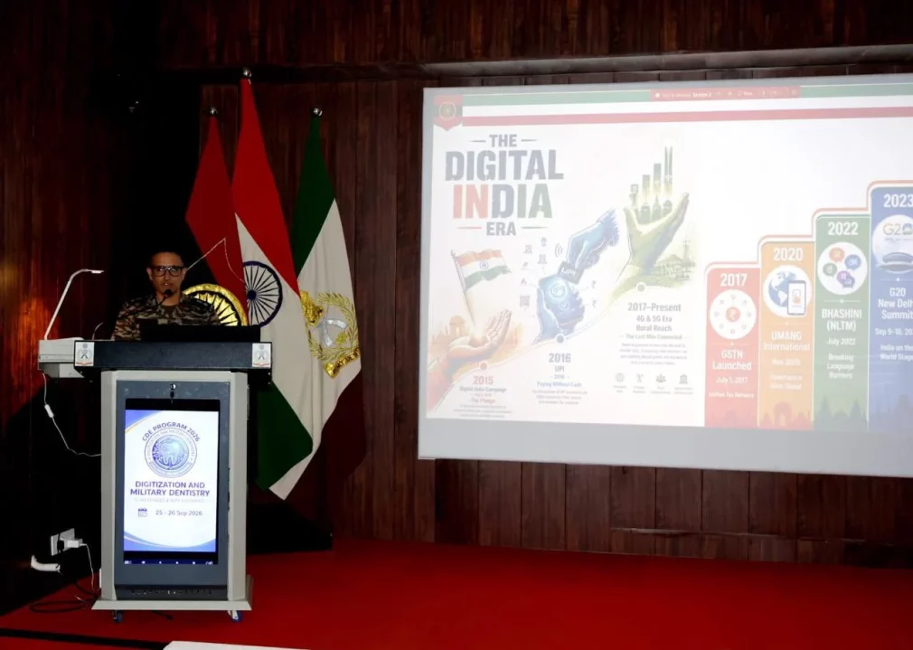 Officer Giving PPT Presentation