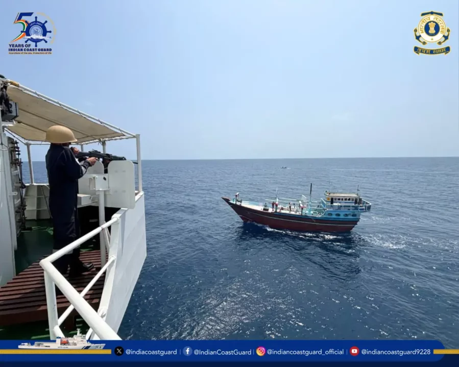 Officer Pointing at Ship