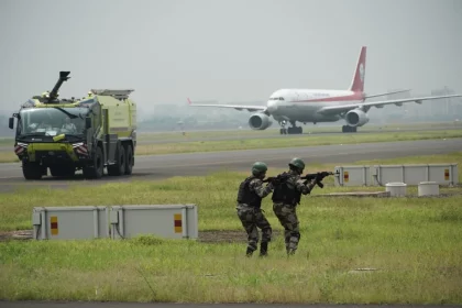 Officers in Drill