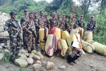 SSB Seizes 325.5 kg Ganja in Arunachal Pradesh; One Arrested in Joint Operation