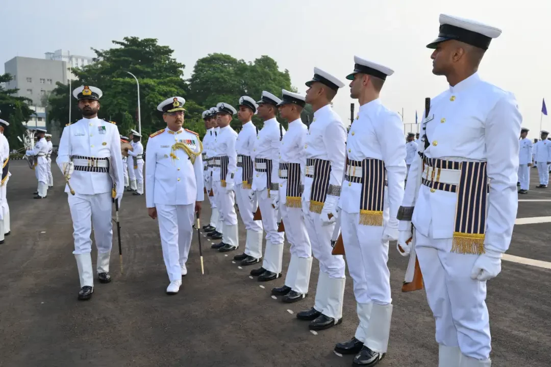 Surg RAdm Rohit Sharma at Guard of Honour