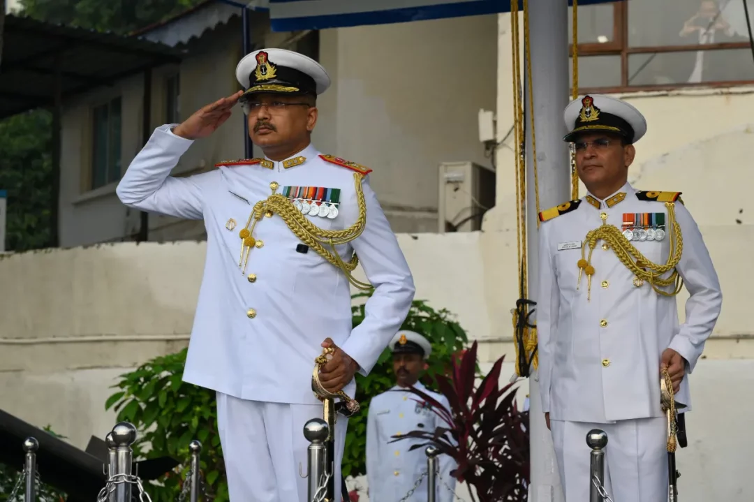 Surg Rear Adm Rohit Sharma Saluting