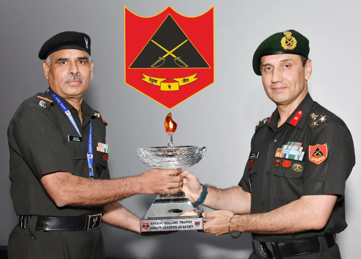 Trophy Being Given