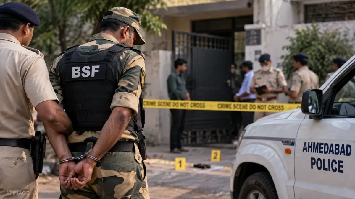 BSF Assistant Sub-Inspector Detained After Allegedly Shooting Cousin During Property Dispute in Ahmedabad