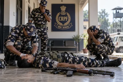 crpf soldier dies gun shot