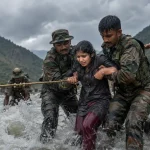 indian army saving girl