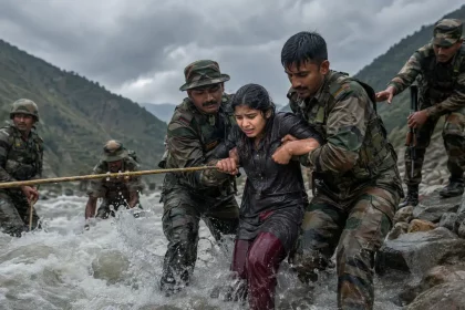 indian army saving girl
