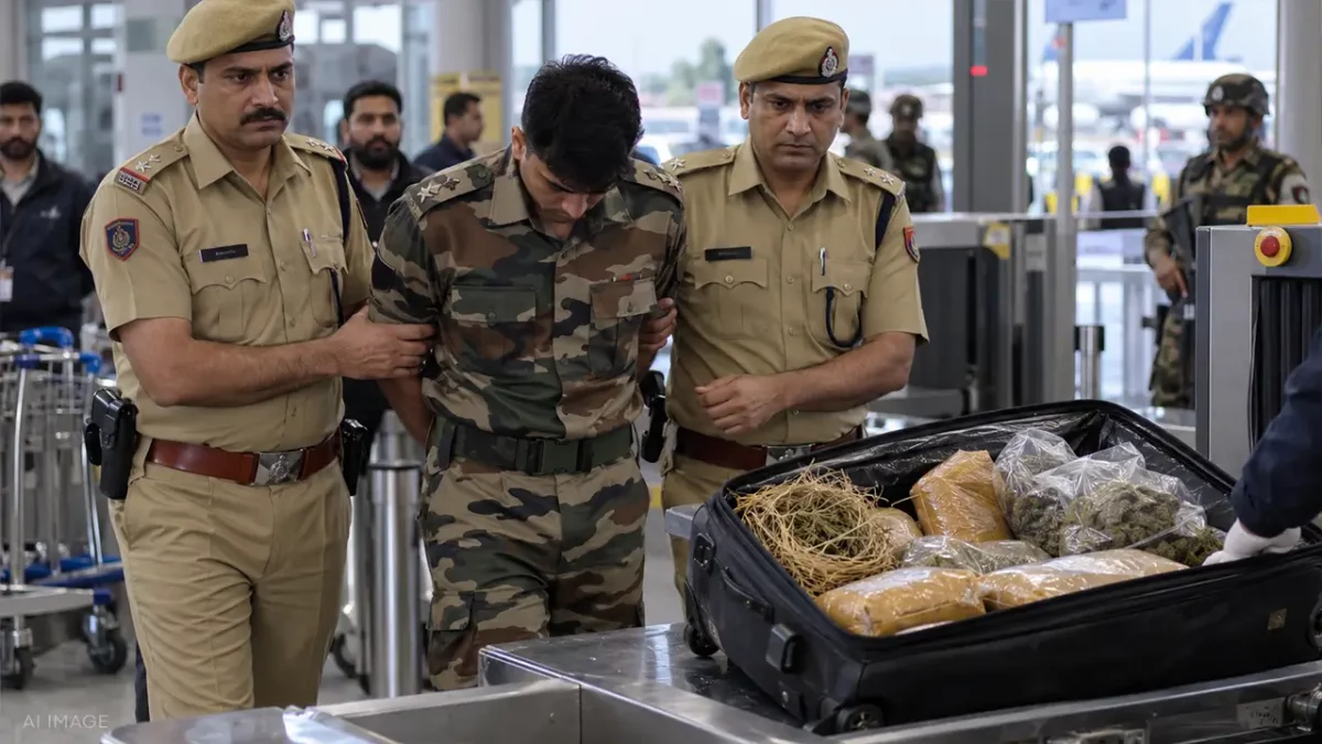 Airport Security Checkpoint Arrest Army