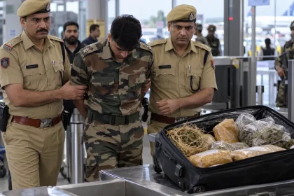 Airport Security Checkpoint Arrest Army