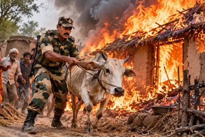 BSF Jawan Dies While Trying to Save Cow From Burning Hut