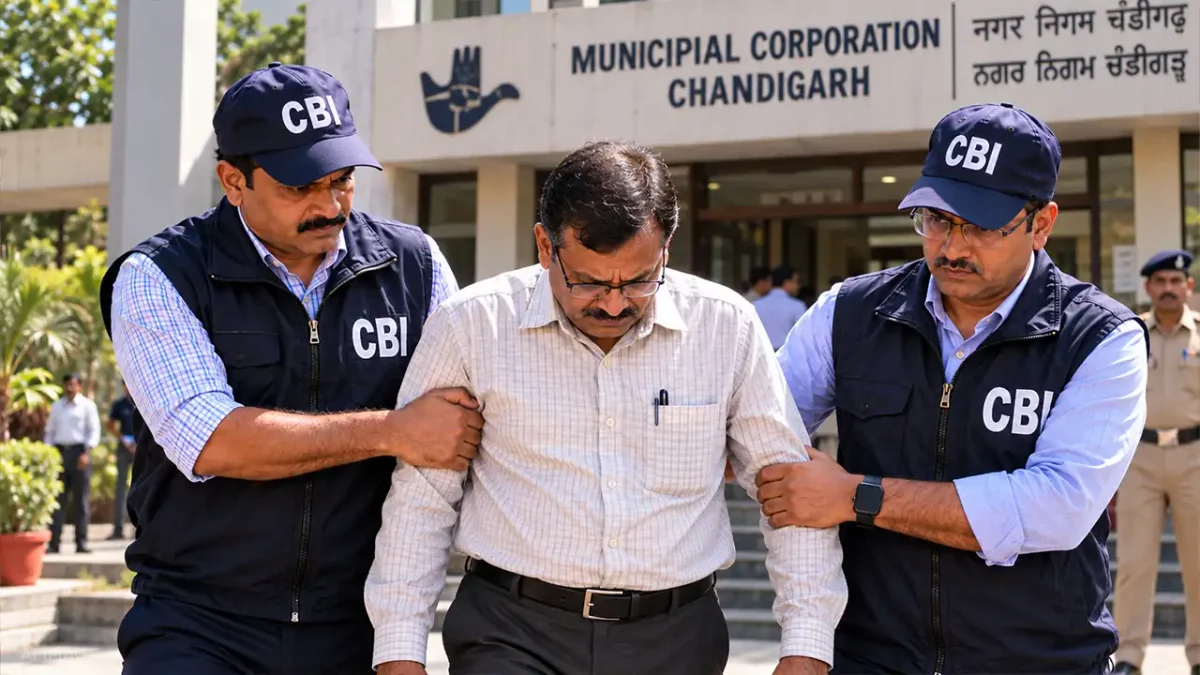 CBI Arrests Chandigarh Municipal Corporation Sanitary Inspector for Accepting ₹5 Lakh Bribe