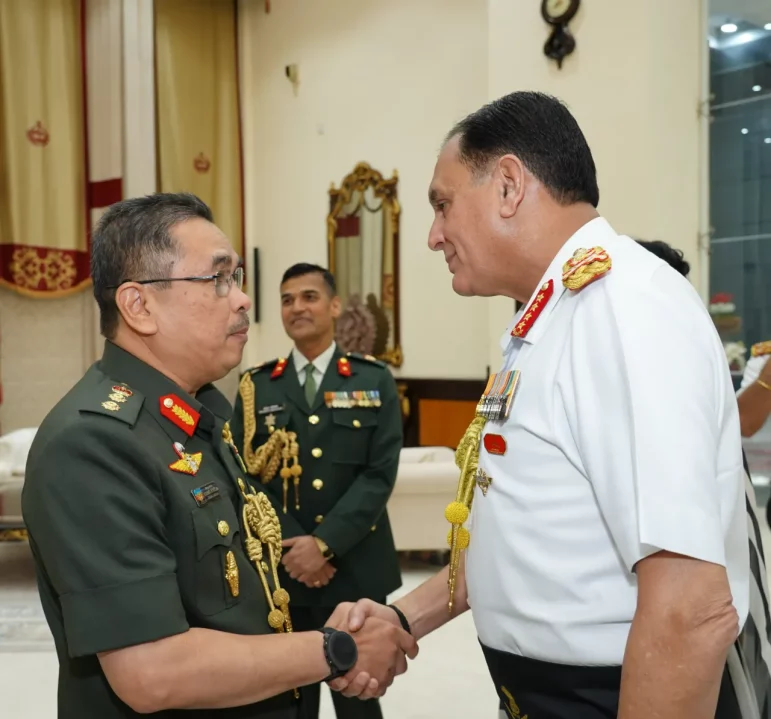 General Dhiraj Seth with Officer
