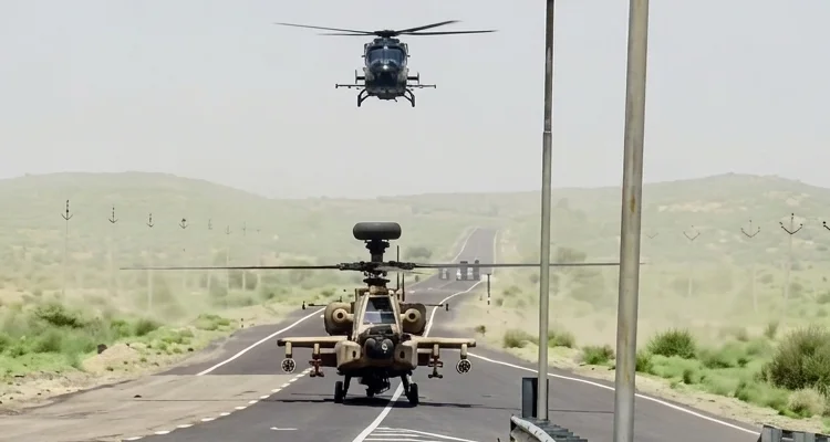 Indian Army Turns NH-911 Into Temporary Helicopter Landing Zone Near Pakistan Border in Exercise ‘Jai Se Vijay