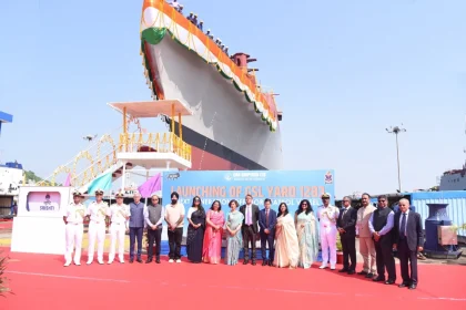 Indian Navy's New Indigenous Warship Srishti Launched at Goa Shipyard