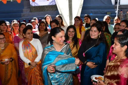 AWWA President Komal Seth Interacts with Army Families at Joshimath