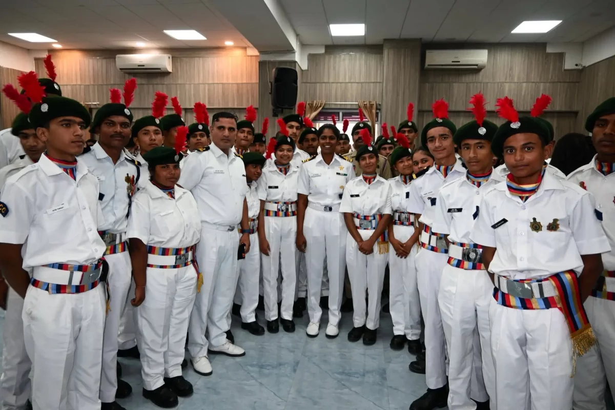 Lt Cdr Roopa A with Cadets