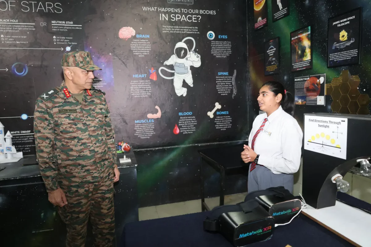 Lt Gen Balbir Singh Reviewing