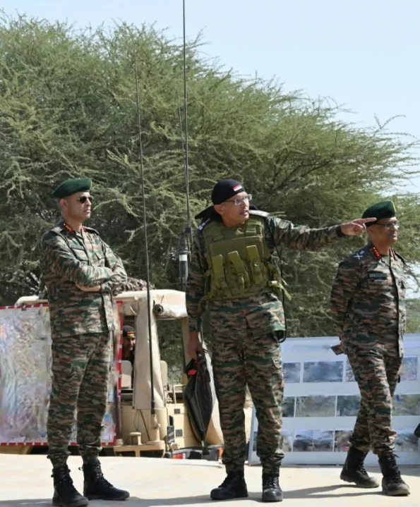 Lt Gen Mohit Malhotra Reviewing