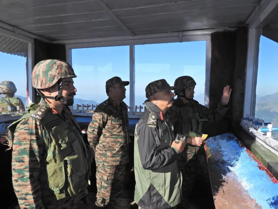 Lt Gen Mohit Seth Reviewing