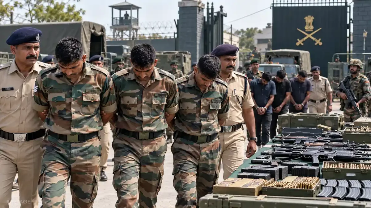 Three Serving Soldiers Among Seven Arrested Over Madras Regiment Armoury Theft