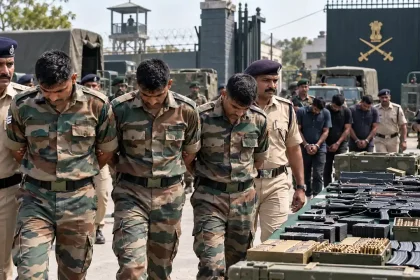 Three Serving Soldiers Among Seven Arrested Over Madras Regiment Armoury Theft