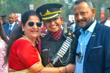 Officer with Parents