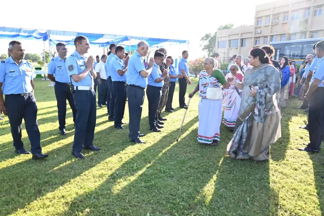 Officers Joining Hands in Respect