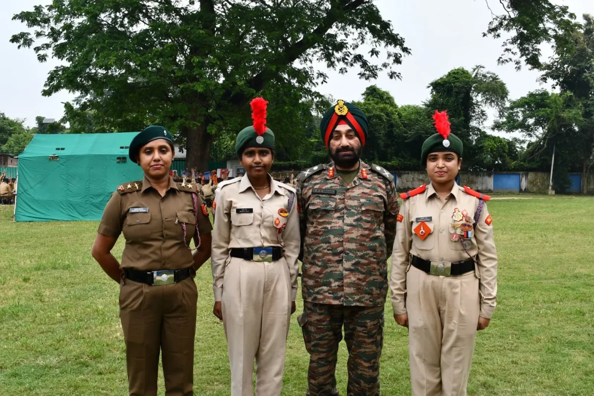 Officers with Cadets