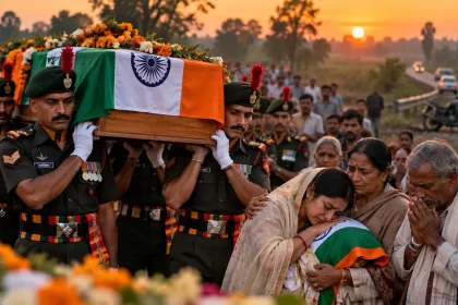 Solemn Farewell at Sunset