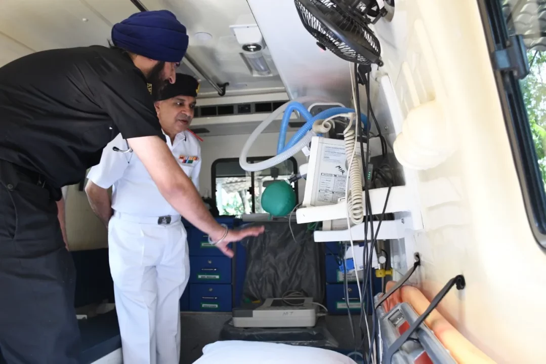 Surg VAdm KM Adhikari with Officer