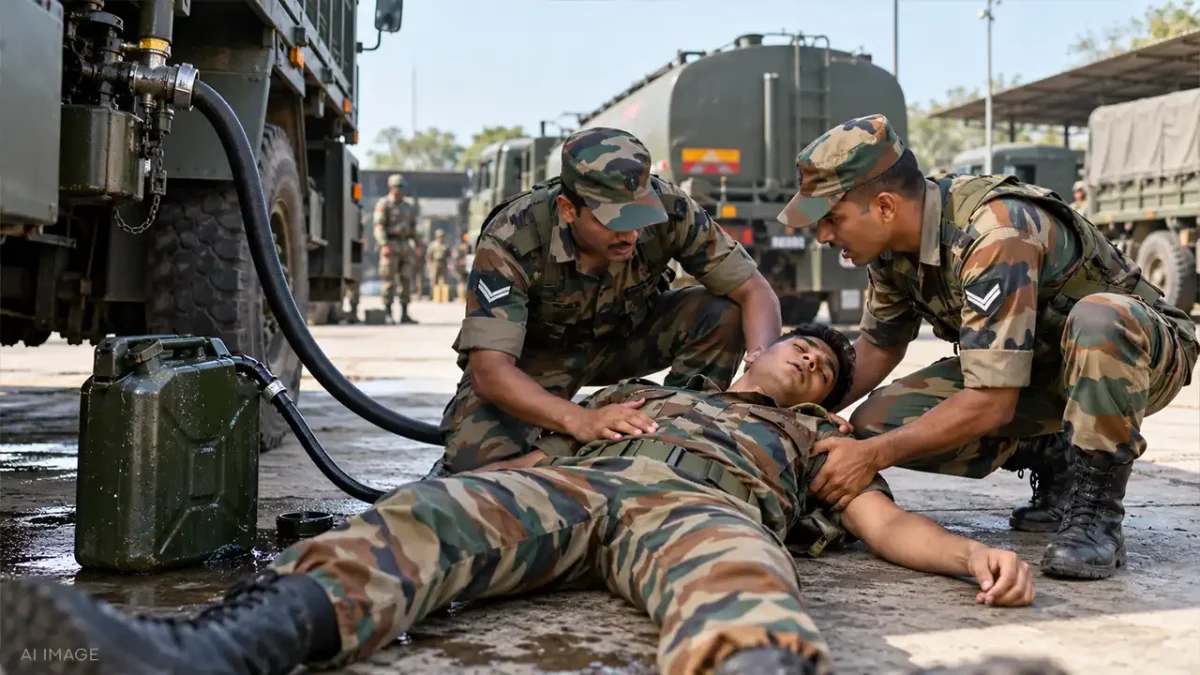 Urgent Aid at the Military Fuel Depot