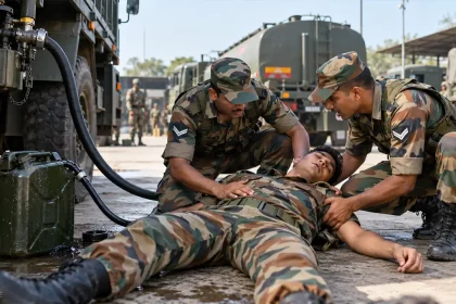 Urgent Aid at the Military Fuel Depot